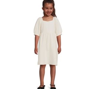 Wonder Nation Girls Delicate Ivory Baby Doll Dress Size 6-6X